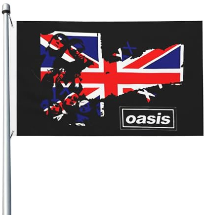 3x5 Fuß O*a*sis Rock Band Flagge doppelseitige Flagge farbecht langlebig schnell trocknend ideal für Haus Garten Feier und Balkon Dekoration