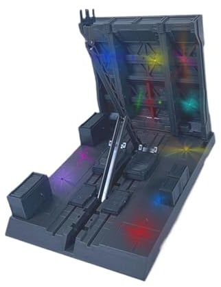 Hellery Ineinander Greifende Display Basis, Spielzeug Aufbewahrungsregal mit Lichtern, Geburtstagsgeschenk, Beleuchtung, Hobbysystem, 15.5 cm X 22 cm X