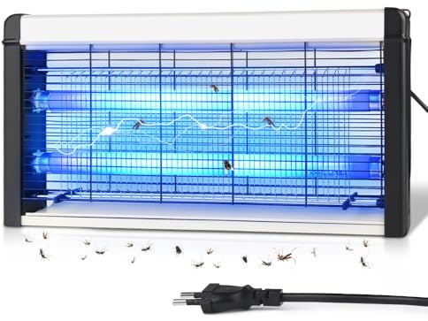 Tebies Lampe Anti Moustique 3500V - 30W UV Tue Mouche Electrique, Non Toxique & Lutte Antiparasitaire, Piège à Insectes, moustiques et Mouches, Convient pour Maison, Jardin