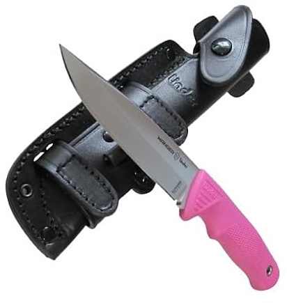 Linder Super Edge 7 Joe Vogel Evo-X ATS 34 Pink Outdoormesser Solingen mit Bushcraftscheide