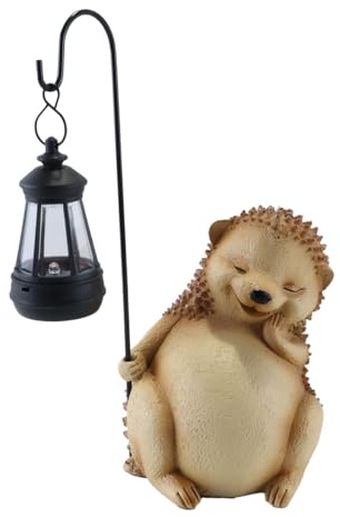 Gutol Solar-Gartenfigur Igel – Wetterfeste, langlebige Außendekoration mit Solarlicht für Garten, Rasen, Einweihungsgeschenk