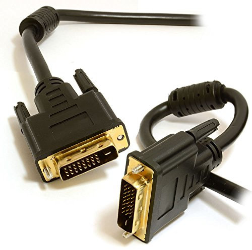 kenable DVI-D Dual link 24+1 Pines Con Ferrito Cores Masculino a Masculino Cable Oro 1 m [1 metros/1m]