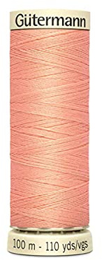 Gutermann 2T100/586 | 586-Apricot 100% Polyester Sew All Sewing Thread | 100m