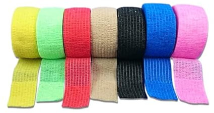 LisaCare Klebepflaster Rolle - Pflaster bunt - sensitive Pflaster - Medizinisches Klebeband elastisch, wasserfest, staub- fett- & schmutzabweisend (7er-Set)