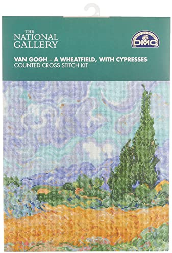 DMC National Gallery Cross Stitch Kit - A Wheatfield, with Cypresses