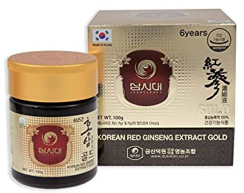 Koreanischer Roter Ginseng GOLD 100g Extrakt 100% natürlich - für 3 Monate - Saponine 80mg/g und Ginsenosiden Rg1,Rb1,Rg3 >13 mg/g