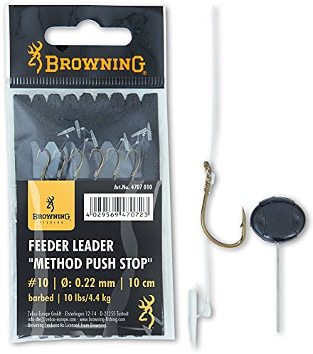 Browning Bronze 16 Feeder Leader Method Push Stop 6lbs,3,0kg Ø0,18mm 10cm 6Stück