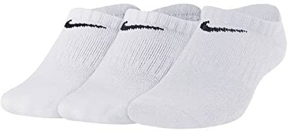Nike Unisex Kinder Performance Cushioned No-show Socken 3 Paar , Weiß (White/Black), 9 Jahre EU