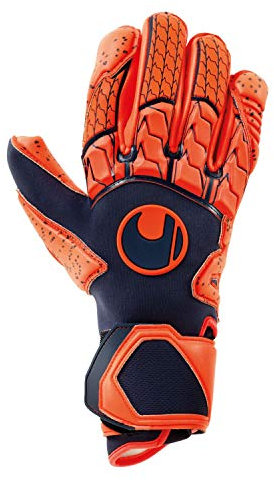 uhlsport Unisex Next Level Supergrip Torwarthandschuhe, marine/fluo rot , 8.5