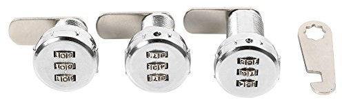 Delaman 3-stellige Zahlenschloss Schloss Codierschloss für Schrank Schublade Briefkasten (Size : 1# Coded Lock for 0.5~9mm)
