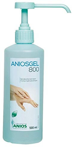 Anios Gel Désinfectant pour Friction Hydro Alcoolique avec Pompe Doseuse Flacon 500 ml