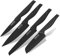 Nirosta Wave-Messer-Set, Verschiedene Messer mit Funktionsteil aus hochwertigem Edelstahl, Premium-Messer mit Soft-Touch Griff, hochwertige Messer für jeden Anlass(Farbe:Schwarz),Menge:1x4er Set