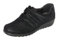 Cushion Walk Women's EEE Shoes Lightweight Touch Fastening Loafers, Trainers, Casual Work Office Comfort Shoes (6 UK X-Wide, Black)