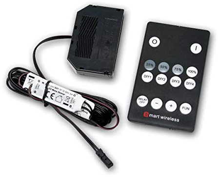 world-trading-net - Mini LED Dimmer mit Funk-Fernbedienung, 12VDC 6A, mit 6-fach LED-Verteiler