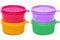 Tupperware Lot de 4 bols tropicaux anti-déversement en plastique Multicolore 210 ml