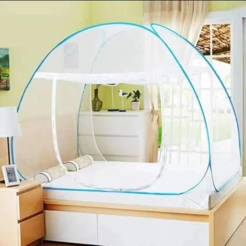 APANA Moskitonetz Pop Up 200x200x160 cm – mobiles Mückennetz mit Reißverschluss – Insektenschutz Zelt für Camping, Reisen & Zuhause – 100% Polyester mit Tragetasche – schnell aufbaubar