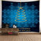 Banemi Wandteppich Junge, Muster Weihnachtsbaumband Blau Polyester Wandbehang Coole Teenager 260X240cm