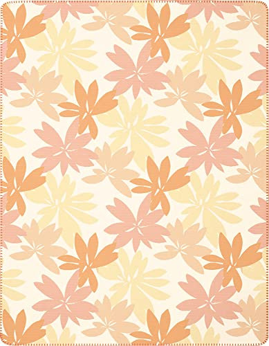 biederlack Wohndecke Plumerie Baumwollmischung orange/gelb Größe 150x200 cm