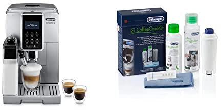 De'Longhi Dinamica, Fully Automatic Bean to Cup Coffee Machine, Cappuccino, Espresso Coffee Maker, ECAM 350.75.S, Silver & Coffee Care Kit