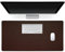 kwmobile Kunstleder Schreibtischunterlage 80 x 40 cm - Schreibtisch Unterlage Mauspad groß - Schreibunterlage rutschfest für Home Office Büro Dunkelbraun