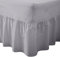 Comfy Nights Unifarbenes Mikrofaser-Spannbetttuch mit Rüschen, weich, pflegeleicht, für Super-Kingsize-Betten 200x200, Grau