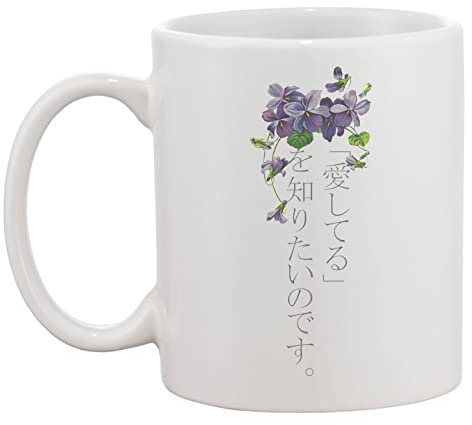 Hopestly Floral Violet Evergarden Tazza In Ceramica Da Donna Uomo Caffè Tè Bianca Coffee Tea Mug Cup