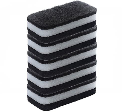Sponge Brush Strong Cleaning Practical 5 Pcs Scouring Pad Magic Sponge(Black)