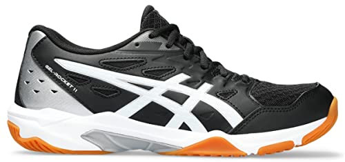ASICS Damen Gel-Rocket 11 Volleyballschuhe, 41, Schwarz/Reinsilber