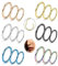 FIOROYAL 18Stk Klicker Nasenring Piercing 18G Septum Piercing 𝐂𝐡𝐢𝐫𝐮𝐫𝐠𝐞𝐧𝐬𝐭𝐚𝐡𝐥 Silber/Gold/Schwarz/Blau/Farbe Tragus Helix Conch Knorpel Piercing Körper Piercing Ring