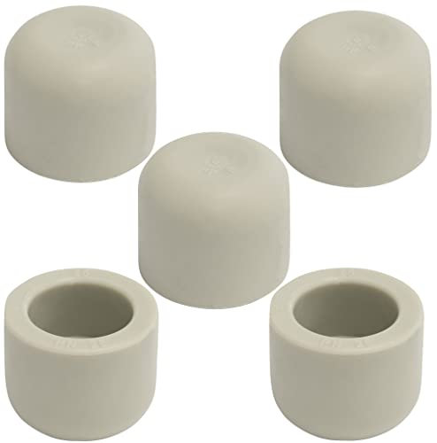 AERZETIX - C66833 - Set di 5 tappi in PPR/polipropilene/ Ø25mm PN25 per tubo acqua - impianto idraulico riscaldamento installazione sanitario sistema di alimentazione raccordo circuito freddo caldo