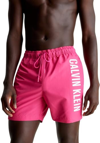 Calvin Klein Short de Bain Homme Medium Drawstring Mi-Long, Rose (Fuchsia Fedora), 5XL