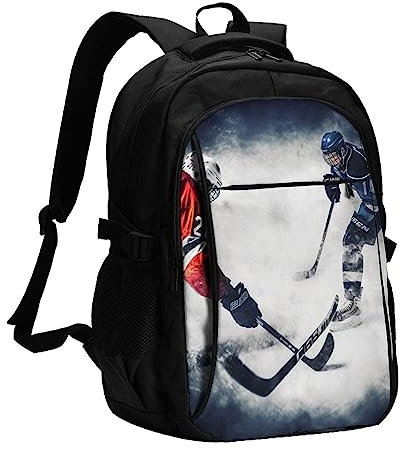 VACSAX Sac à dos de voyage pour ordinateur portable avec port de charge USB, noir, One Size, Sacs à dos de voyage