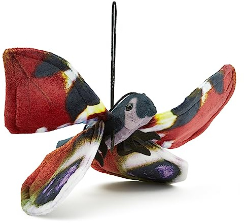 Zappi Co 100% recyceltes Plüsch-Pfauen Schmetterling Spielzeug (28,5cm Breite) Gestopftes, weiches, kuscheliges, umweltfreundliches Tiersammlung für das Neugeborene Kind, erstes Kind