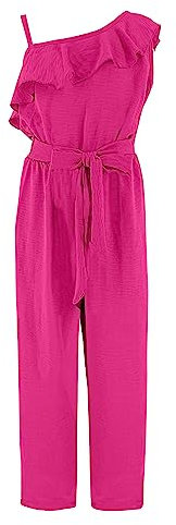 Tuta Intera Salopetta Lunga Bambina Casual (cod. 8817) (6 anni, Fucsia)