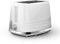 Tower T20082WHT Solitaire 2 Slice Toaster Black Chrome Accents, 850W, White