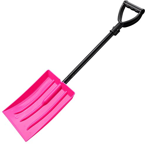 Schneeschaufeln Strandschaufel für Kinder, Rostfrei Kinderschaufel Metall Stiel mit Gesamtlänge 84 cm, Robuster und Stabiler Kunststoff