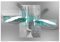 H4700M_TV5BL Papier peint intissé Motif anges Turquoise 104 x 70 cm