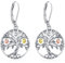 Eusense Orecchino a Forma di Albero Della vita Orecchini in Argento 925 Orecchini a Forma di Albero Della vita Pendenti Regalo di Gioielli per Donne Ragazze
