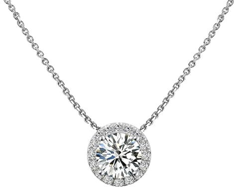 Epinki 14K 585 Weiß Gold Kette Damen Echt Gold Schmuck, Klassiker Anhänger Halskette mit Moissanit, Au750 Gold Statement Kette Modeschmuck