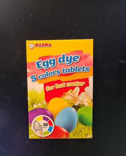 5 Stück Rot Lila Gelb Grün Blau Warme Farben Färbetabletten Eier Ostern Mehrfarbig