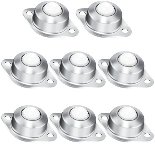 MetVot 8 Stück Kugelrollen, Kugelrollen für Möbel, Nylon Rollen Schwerlast, Kugelrollen Kleine, Mini Kugelrollen, Kleine Möbelrollen, Mini Rollen, Transportvorrichtung, Möbelroller (8 Stück16mm)