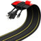 Floor Cable Cover, 3ft Cord Covers for Wires on Floor, Self Adhesive Cord Hider Floor Cable Protector, Outdoor Extension Wire Cord Cover Cable Management, Heavy Duty 3 Channels PVC Duct, Black