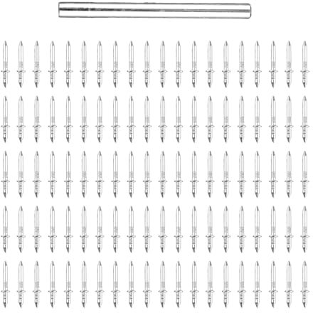 Tabanzhe 100PCS Double Headed Skirting-Thread Seamless No Trace Nails with Sleeve Tool Skirting Line Wall Nails Hidden Without Marks Nail Set for Furniture Sofa Headboards
