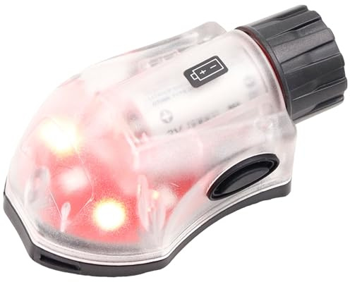 Lampe tactique infrarouge stroboscopique d'identification militaire avec lumière LED visible constante et signal de survie stroboscopique (noir-rouge)