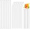 Kiemeu 16 Pack Clear Glass Straws for Drinking, Φ10 mm Wide Straws for Smoothies, Cocktail and Other Drinks, Family Pack