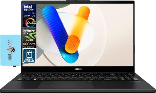 ASUS Vivobook Pro 15 Creator Laptop 15.6 OLED FHD 600nits Display (Intel Core Ultra 9-185H, RTX 3050 6GB, 40GB DDR5 RAM, 2TB PCIe SSD, Backlit KB, Thunderbolt 4, Win11P) w/DKZ USB Hub