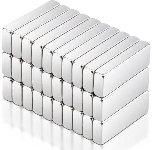 30 Stück Magnete Stark Neodym Magnete Extra Stark 30x10x5mm Magnete Rechteckig Super Stark Seltenerdmagnete, Neodym Magnete für Pinnwand, Küchenschrank, Magnetboard,Whiteboard,Magnettafel