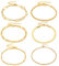 JSTHHTT 6 Stück Armband Set Damen Gold - Verstellbare Stapelarmbänder, Kettenarmband, Charm Armband, Boho Modeschmuck Geschenke für Frauen und Mädchen