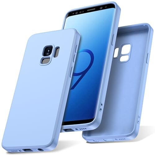 Watana Coque pour Samsung Galaxy S9 Case en Silicone, Etui de Protection Antichoc Cover Etui Housse Silicone Ultra Mince pour Samsung S9, Bleu Clair