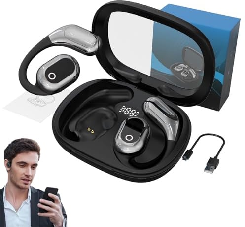 AI HY-Y16 Language Translation Earbuds,Ai Hy-Undai Y16, HY Y16 AI Headphones Language Translation, HY-Y16 Sprachübersetzer, Zwei-Wege-Übersetzer-Kopfhörer, Al Übersetzer-Ohrhörer für Reisen (Schwarz)